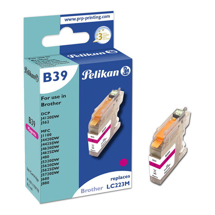 Pelikan Cartucho de Tinta Compatible Brother LC223 M Magenta Pelikan Cartucho de Tinta Compatible Brother LC223 M Magenta