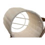 DKD Home Decor Set de 2 Portavelas de Ratán y Cristal con Asa