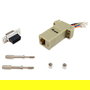 EQUIP Adaptador DB9 Serial a RJ45 Femenino Gris, Referencia Bu/Bu 8Pin, 72 mm