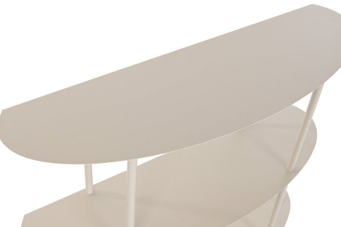 DKD Home Decor Consola Urban Cream 28 x 81 x 90 cm 3 Estantes Hierro