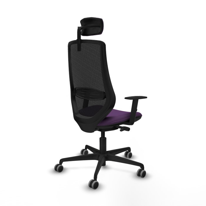 PIQUERAS Y CRESPO Silla de oficina Mardos con mecanismo Sincro/Traslack, Morado y Negro