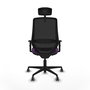 PIQUERAS Y CRESPO Silla de oficina Mardos con mecanismo Sincro/Traslack, Morado y Negro