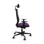 PIQUERAS Y CRESPO Silla de oficina Mardos con mecanismo Sincro/Traslack, Morado y Negro