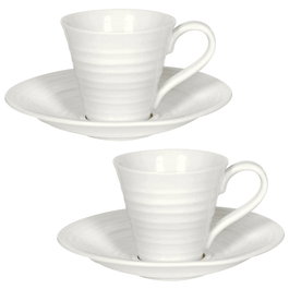 Portmeirion Set 2 Tazas Café Espresso 80 ml Sophie Conran Apto Microondas Lavavajillas
