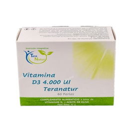 TERANATUR Vitamina D3 60 Cápsulas Contribuye a la Absorción de Calcio y Mantenimiento de Huesos