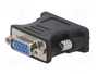 GEMBIRD Adaptador DVI-I (24+5) a D-Sub 15pin HD, Negro