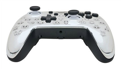 Power A Mando con Cable 1522785-01 para Nintendo Switch, Pikachu Negro/Plata, con Cable de 3m y Botones Asignables