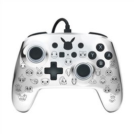 Power A Mando con Cable 1522785-01 para Nintendo Switch, Pikachu Negro/Plata, con Cable de 3m y Botones Asignables