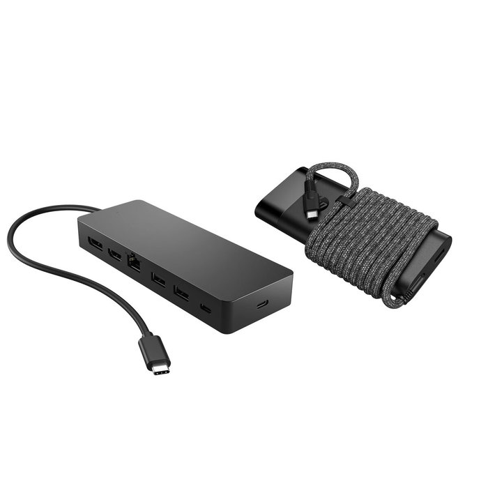 HP Combo de Concentrador USB-C Universal y Cargador para Portátil 9H0H9AA#ABB Negro HP Combo de Concentrador USB-C Universal y Cargador para Portátil 9H0H9AA#ABB Negro