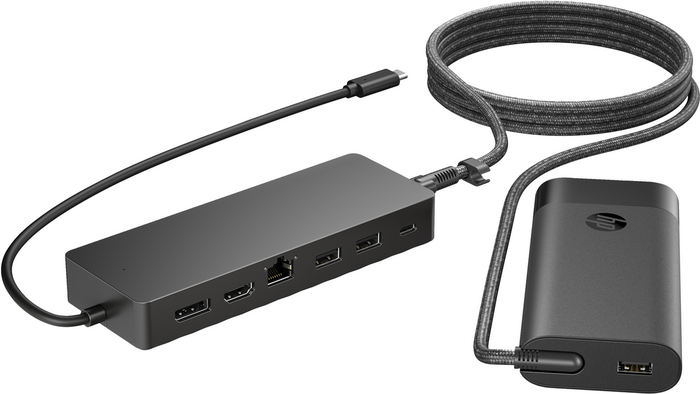 HP Combo de Concentrador USB-C Universal y Cargador para Portátil 9H0H9AA#ABB Negro HP Combo de Concentrador USB-C Universal y Cargador para Portátil 9H0H9AA#ABB Negro