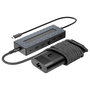 HP USB-C Hub Cargador Portatil Universal 65W con HDMI 2.0, DisplayPort 1.2, Ethernet y 3 Puertos USB, Color Negro