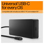 HP USB-C Hub Cargador Portatil Universal 65W con HDMI 2.0, DisplayPort 1.2, Ethernet y 3 Puertos USB, Color Negro