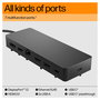 HP USB-C Hub Cargador Portatil Universal 65W con HDMI 2.0, DisplayPort 1.2, Ethernet y 3 Puertos USB, Color Negro