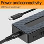 HP Hub y Cargador Universal USB-C Combo, Multiporta para PC con USB-C, Soporta Doble Pantalla 4K HDMI y DisplayPort