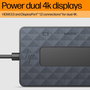 HP Hub y Cargador Universal USB-C Combo, Multiporta para PC con USB-C, Soporta Doble Pantalla 4K HDMI y DisplayPort