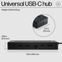HP Hub y Cargador Universal USB-C Combo, Multiporta para PC con USB-C, Soporta Doble Pantalla 4K HDMI y DisplayPort