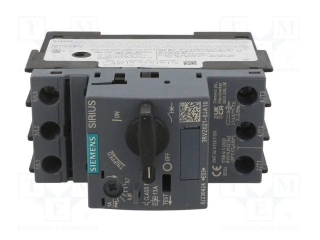 SIEMENS 3RV2 Interruptor motorizado 0,25kW 220÷690VAC SIEMENS 3RV2 Interruptor motorizado 0,25kW 220÷690VAC