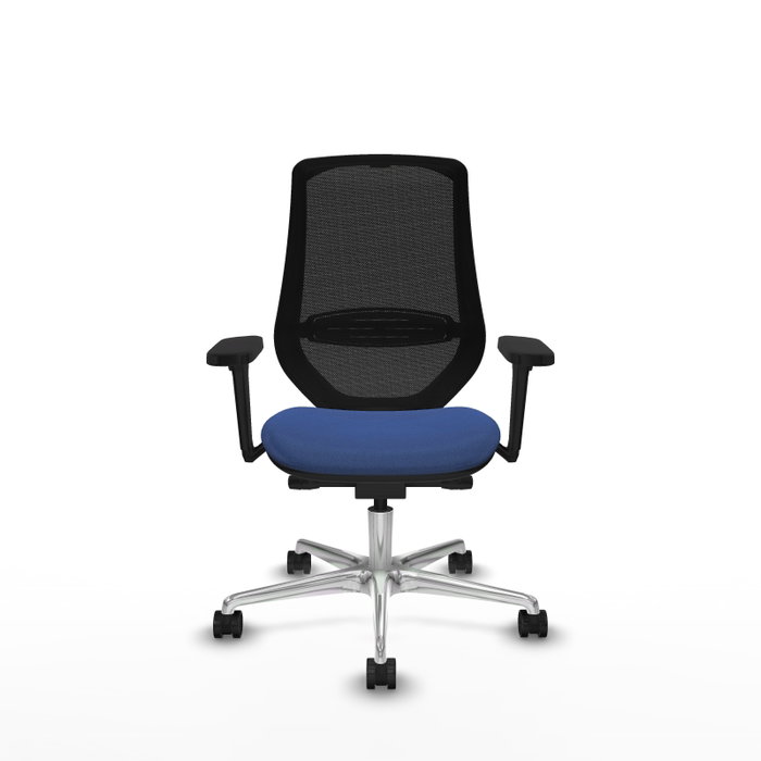 PIQUERAS Y CRESPO Silla de oficina Mardos con mecanismo Sincro/Traslack, Azul marino y Negro