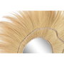 DKD Home Decor Espejo Balines Espej indo 24 Natural 110 x 110 x 11 cm Hecho a mano