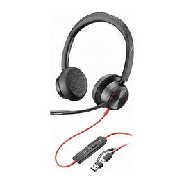 Poly (HP) Blackwire C8225-M Auriculares Estéreo USB-C/A para Llamadas - Pack Bulk