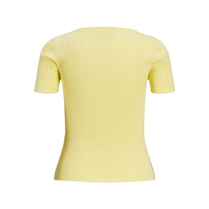 Camiseta de Manga Corta Mujer Jack & Jones Jxsky Ss Knit Amarillo