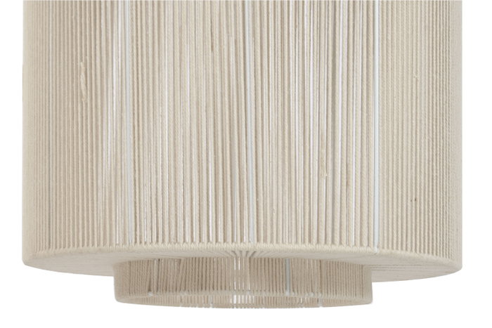 DKD Home Decor Lámpara de Techo de Algodón y Mango Natural
