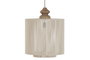 DKD Home Decor Lámpara de Techo de Algodón y Mango Natural