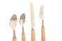 DKD Home Decor Set de Cubertería 16 Piezas Inox Ratan Natural