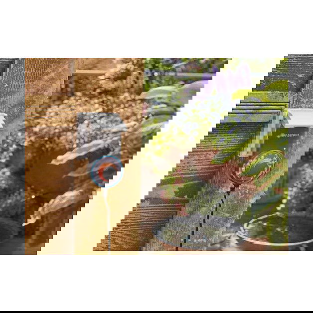 GARDENA 1407-20 City Gardening Balkon Bewässerung para 5-6 m², Sistema de Riego por Goteo, Manguera 10 m, 4.6 mm, 25 Goteros, Negro/Gris, Origen Alemania