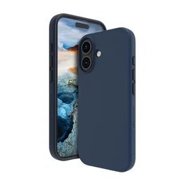 Dbramante1928 Funda para iPhone 16 (15,5 cm / 6.1") - Azul - Compatible con MagSafe, Tecnología D3O Ultra, Resistente a Impactos (hasta 4m) y Polvo