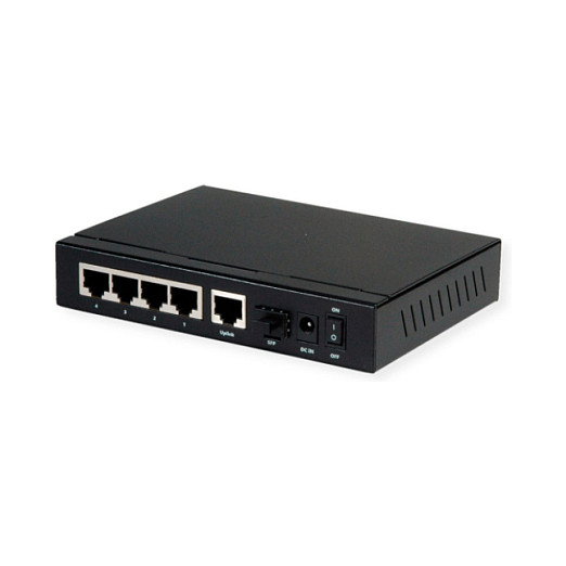 ROLINE Conmutador Ethernet Gigabit 21.14.3524 - 5 Puertos 10/100/1000 + 1 Puertos SFP + 4 Puertos PoE+ para Red Empresarial ROLINE Conmutador Ethernet Gigabit 21.14.3524 - 5 Puertos 10/100/1000 + 1 Puertos SFP + 4 Puertos PoE+ para Red Empresarial