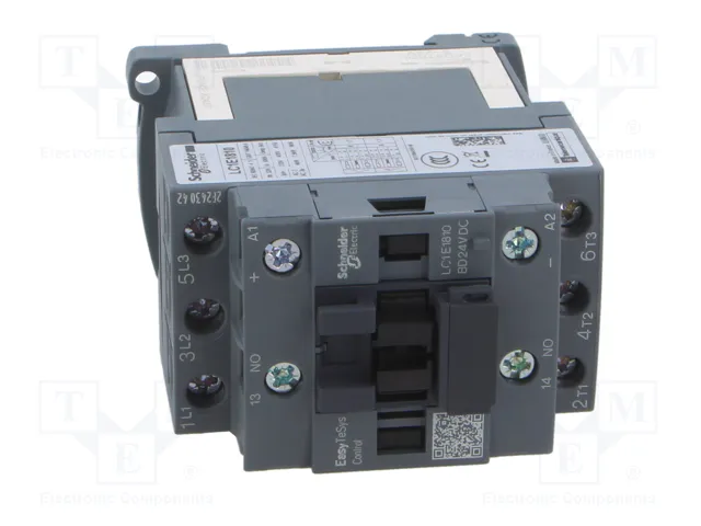 SCHNEIDER ELECTRIC LC1E1810BD Easy TeSys Contactor 3-polar 18A 24VDC SCHNEIDER ELECTRIC LC1E1810BD Easy TeSys Contactor 3-polar 18A 24VDC