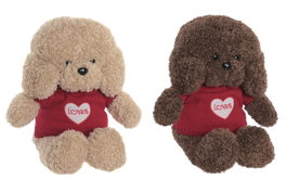 DKD Home Decor Peluche Caniche Surtido Marrón y Beige