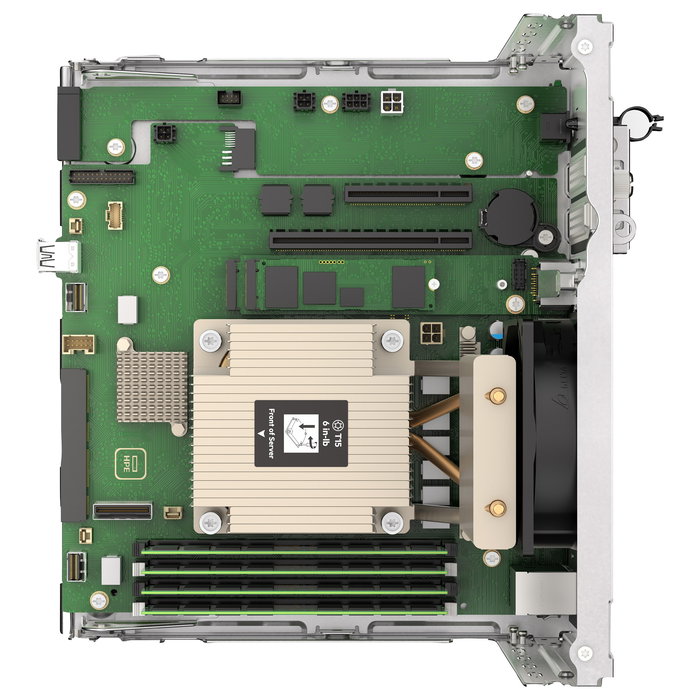 Hewlett Packard Enterprise ProLiant MicroServer Gen11 G7400 16GB DDR5 1TB HDD Intel Pentium Gold 3.7GHz 4xLFF Chasis Ultra Micro Torre Negra Server