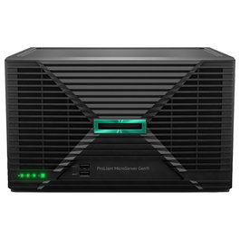 Hewlett Packard Enterprise ProLiant MicroServer Gen11 G7400 16GB DDR5 1TB HDD Intel Pentium Gold 3.7GHz 4xLFF Chasis Ultra Micro Torre Negra Server