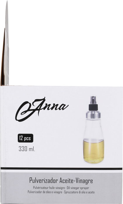 Anna Aceitera y Vinagrera en Spray, Botella de 330 ml para Cocina, 20.1 cm de Alto (12 Unidades)