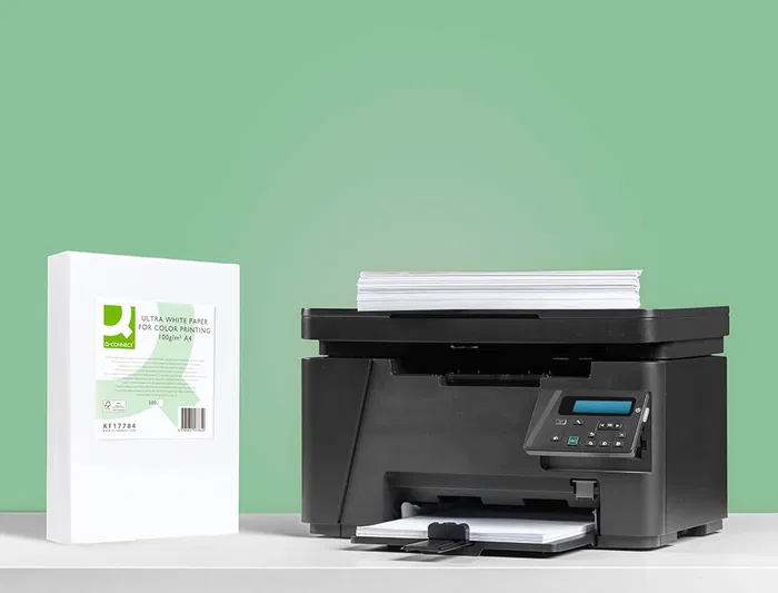 Q-connect Papel Fotocopiadora Ultra White Din A4 100 Gramos Paquete 500 Hojas