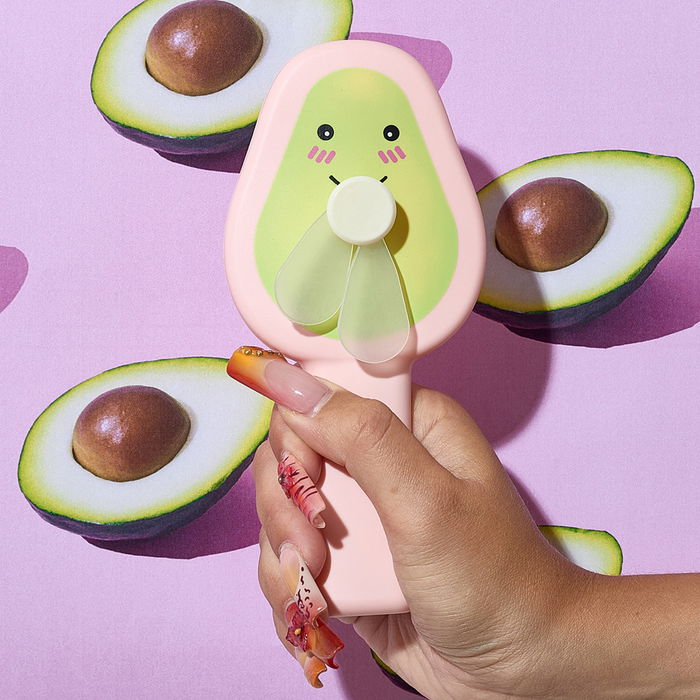 The Concept Factory Ventilador Dinamo Aguacate Kawaii Portátil Manual Sin Pilas