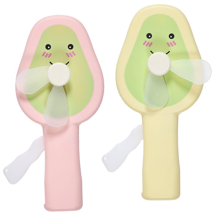 The Concept Factory Ventilador Dinamo Aguacate Kawaii Portátil Manual Sin Pilas
