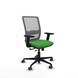 PIQUERAS Y CRESPO Silla de oficina Haches con mecanismo Sincro/Traslack, Verde y Gris
