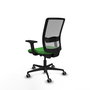 PIQUERAS Y CRESPO Silla de oficina Haches con mecanismo Sincro/Traslack, Verde y Gris