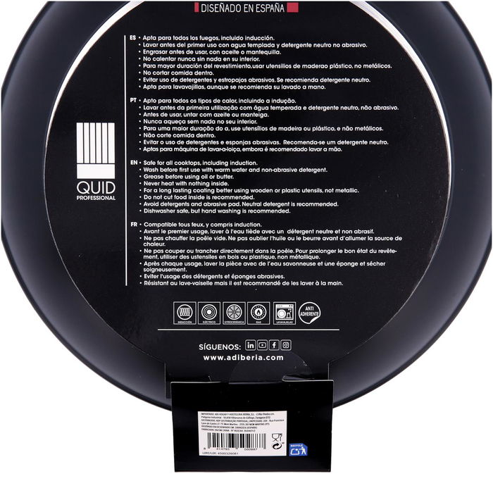 Sartén Aluminio Inducción Gastrum Quid Professional 24 cm (6 Unidades)