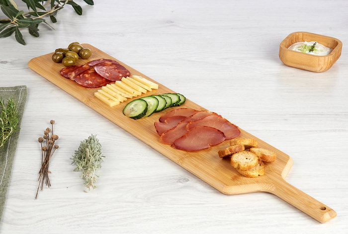 Kinvara Tabla de Bambú para Aperitivo con Mango