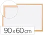 Q-connect Pizarra Blanca Laminada Marco Madera 90x60 cm