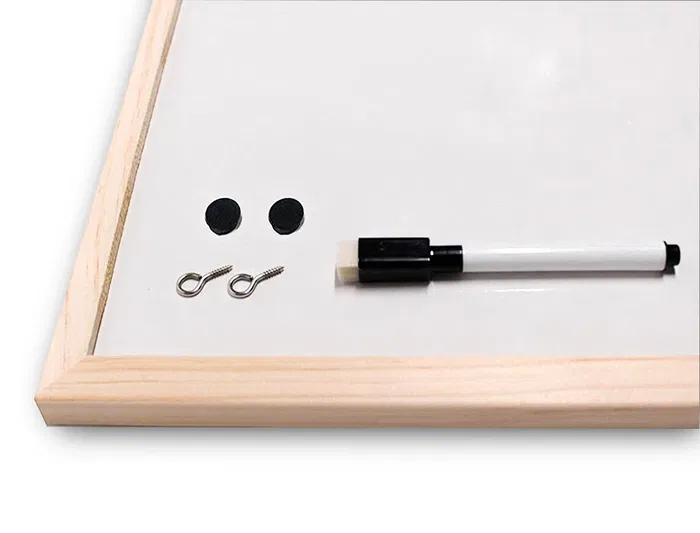 Q-connect Pizarra Blanca Laminada Marco Madera 90x60 cm