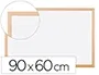 Q-connect Pizarra Blanca Laminada Marco Madera 90x60 cm