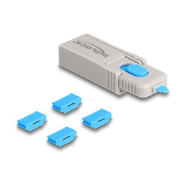 DeLOCK Juego de 4 Bloqueadores de Puerto HDMI con Herramienta