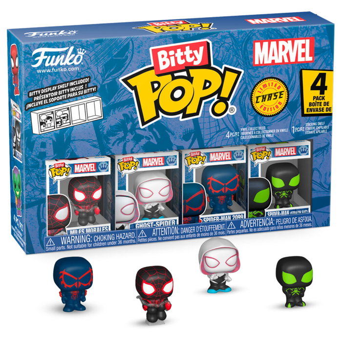 FUNKO Bitty POP Marvel Spider-Man Miles Morales Blister 4 figuras coleccionables