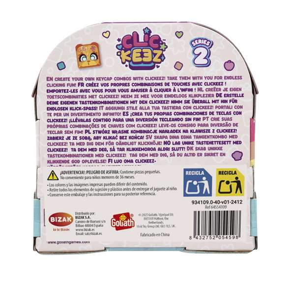 Bizak Teclas Infantiles Clickeez Twin, Más de 70 Combinaciones, Español, 6 Años