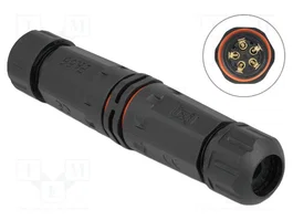 DeLOCK Conector de cable para exteriores de 5 pines IP68 negro